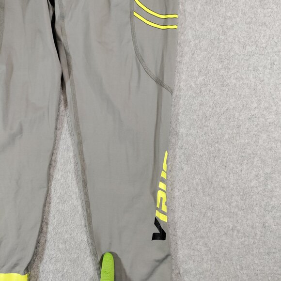Virus Compression RX7 Full Pant Mens XXL Gray Yellow Performance Vented Running - Picture 7 of 13